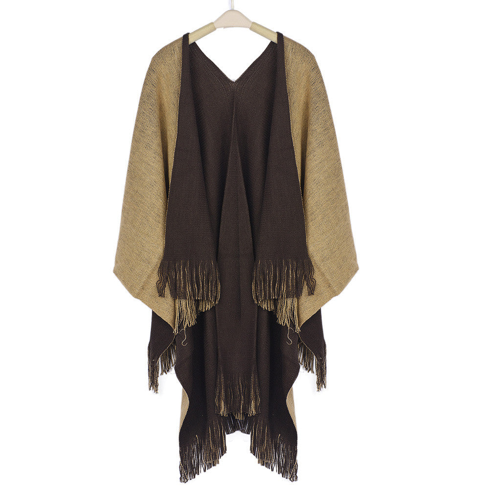 Winter Loose Cape with Tassel