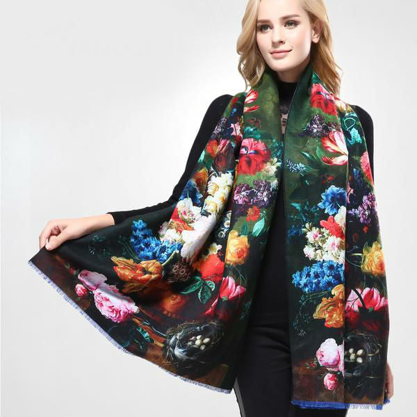 Floral Thicen Women Shawl