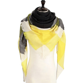 Wool Plaid Blanket Scarf